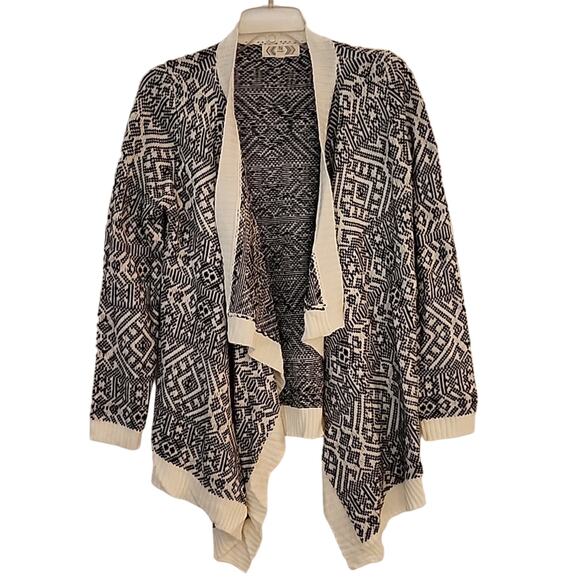 Pink Rose Waterfall Cardigan Sweater, Medium - Picture 1 of 6